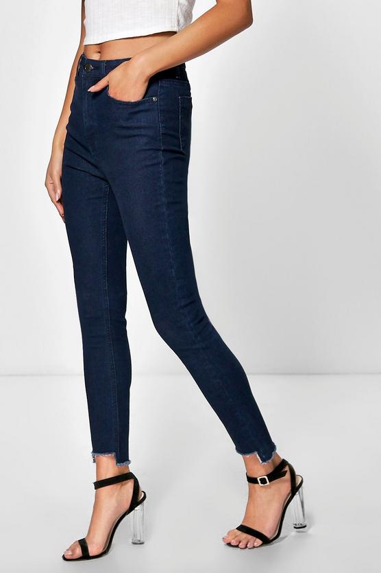 Jayne Step Hem High Waisted Slim Leg Jeans